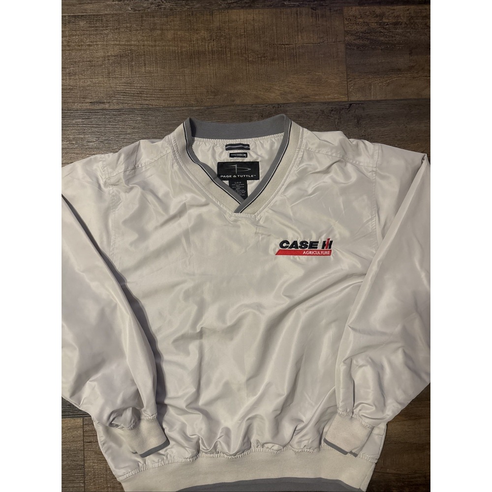 Page‎ & Tuttle Men's Small Cool Swing V-neck Windbreaker Case iH Agriculture